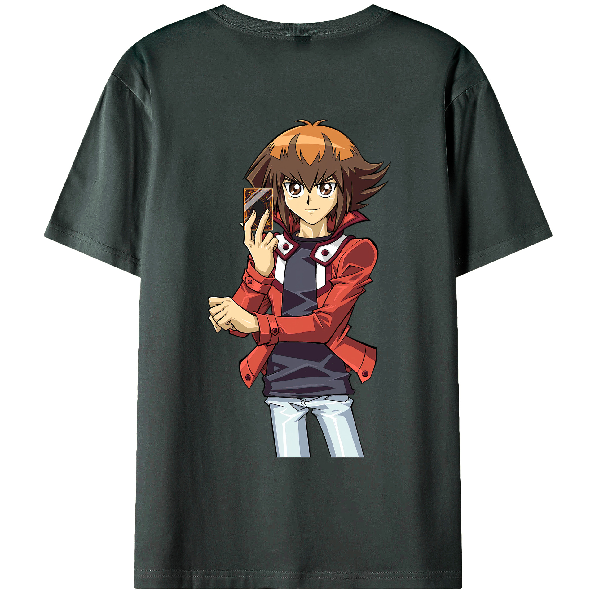 （画像用） 遊☆戯☆王 Yu-Gi-Oh! 綿100％ メンズ半袖Tシャツ（バックプリント） 通気性